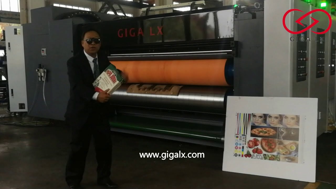 Automatic carton box making machine Pizza box - YouTube