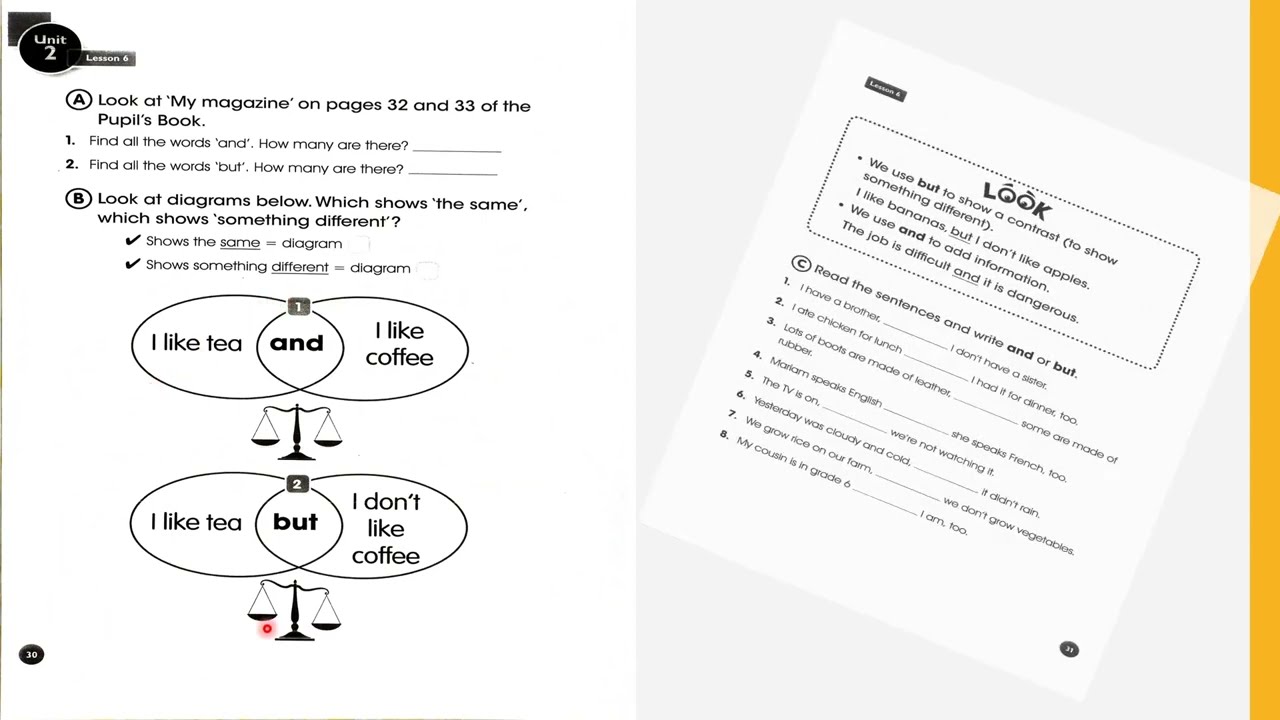 حل صفحة 30 و 31 نشاط سادس ابتدائي