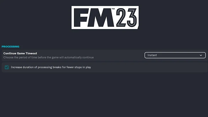MAKE FOOTBALL MANAGER GO FASTER!