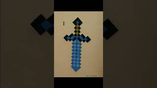 MINECRAFT SWORD #art #minecraft #art #trending #ytshorts #ytindia #artist #craft #diyshorts #like