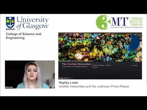 3MT 2021- Hayley Lowe- CoSE- Ureilite Meteorites and the Unknown Proto-Planet