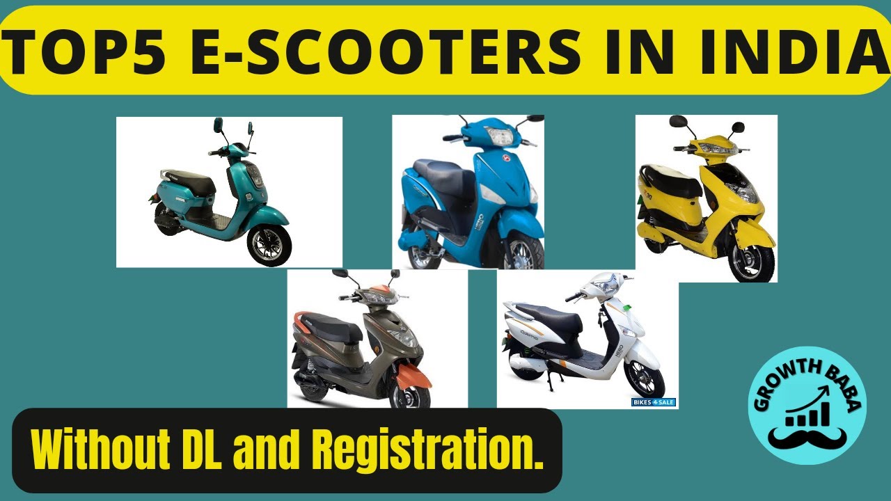 TOP 5 ELECTRIC SCOOTER IN INDIA WITHOUT LICENCE & REGISTRATION 43000₹ 67000₹ IN HINDI