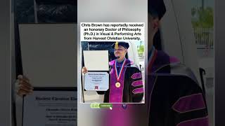 🎓 They gave him a Ph.D. The internet gave him side eyes. #shorts #ChrisBrown #HonoraryDegree