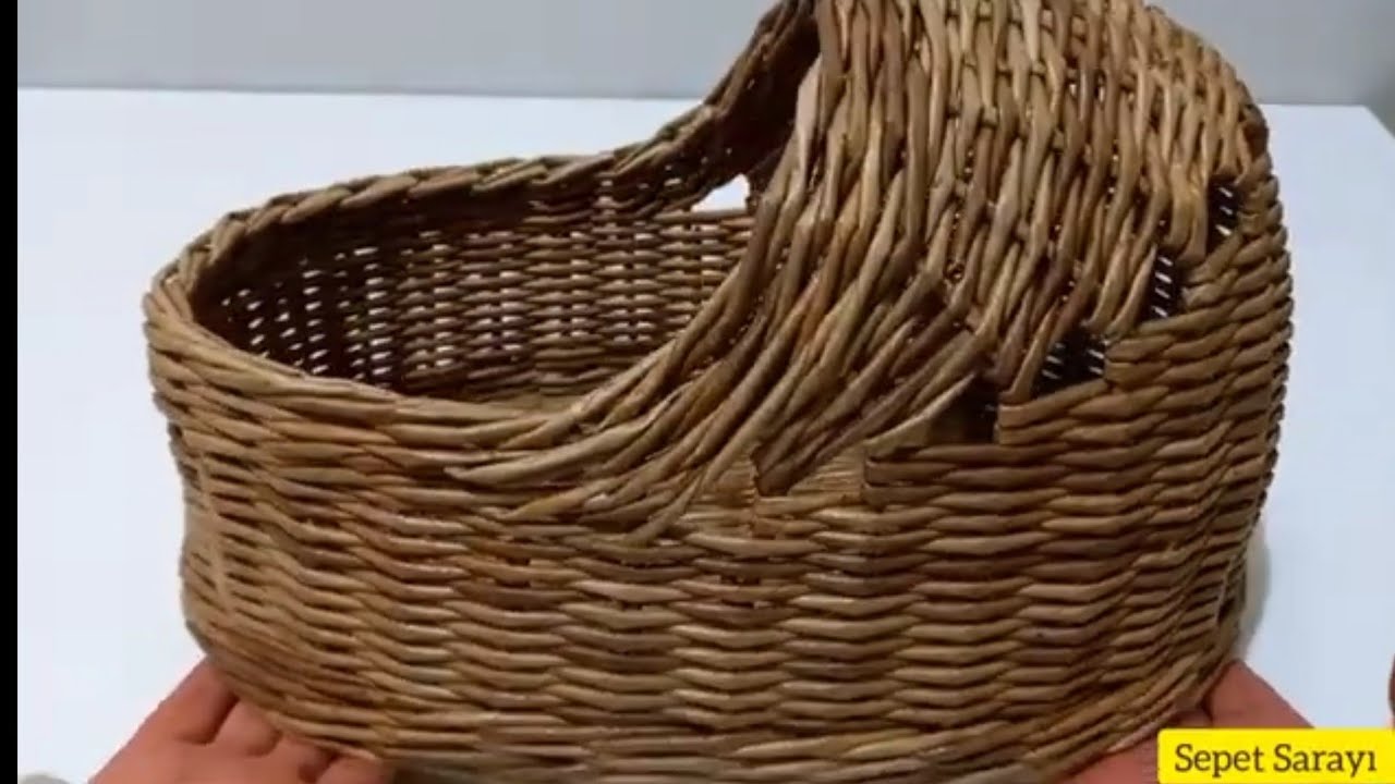 GAZETE ÇUBUKLARIYLA HARIKA OYUNCAK PUSET YAPIMI 💯🧺🌸#diy #sepetyapımı #puset #sepet