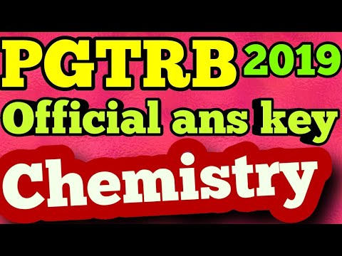 PGTRB official ans key 2019 Chemistry