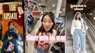 A WEEK IN MY LIFE ✎ (ᴗ͈ˬᴗ͈) life update, going back to school, thrifting, mental health update, etc.