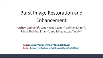 Burst Image Restoration and Enhancement (CVPR 2022 -- Oral)