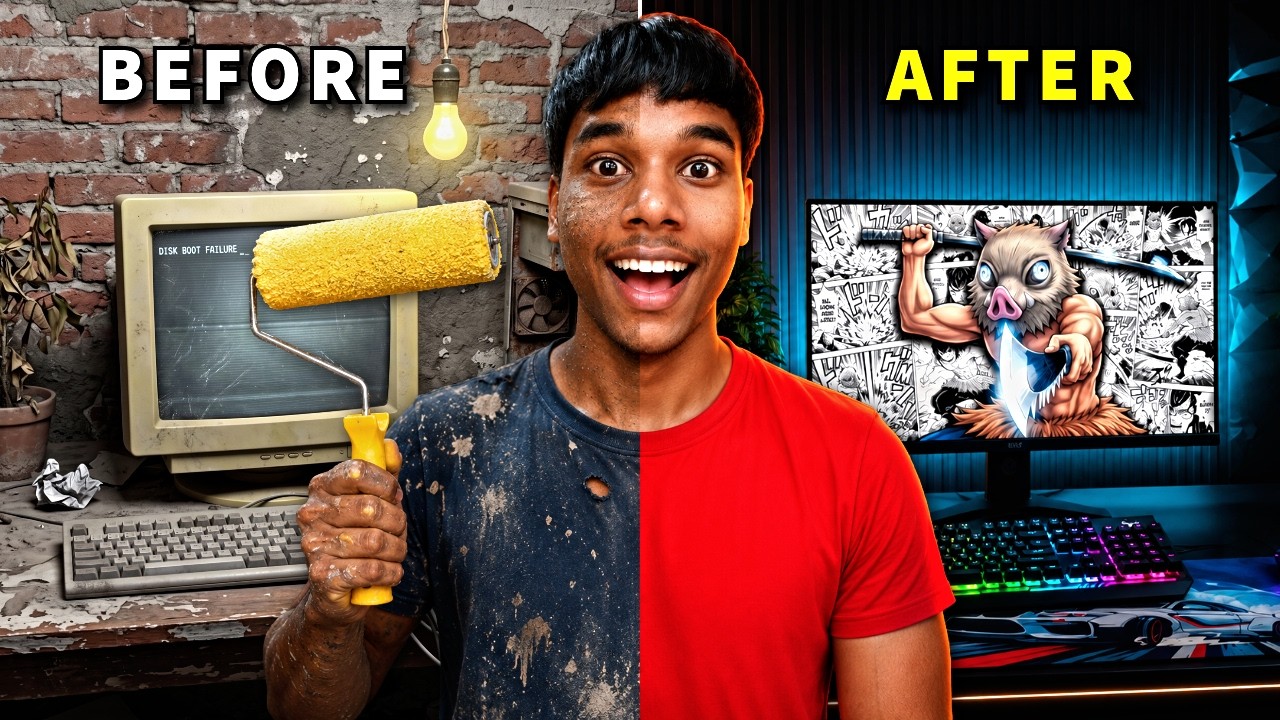 I Transformed My BORING Room Into My DREAM Gaming Room! 🤯 ( Budget Gaming Room )