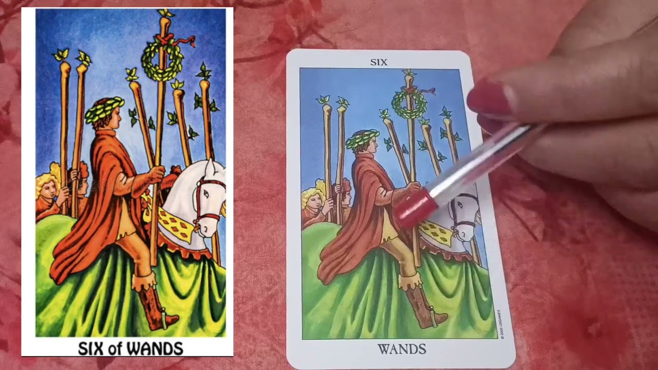 #Learn Tarot reading six of Wands minor Arcana card #best tarot reader