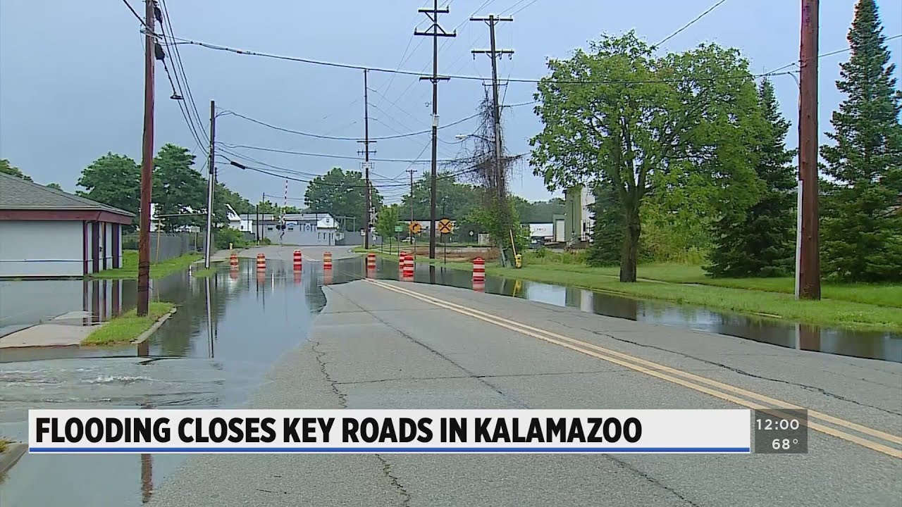 Beryl remnants flood some roads in Kalamazoo area - YouTube