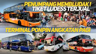 PENUMPANG MEMBLUDAK TERMINAL PONDOK PINANG ANGKATAN PAGI‼️MOMEN LIBURAN HARI KEMERDEKAAN FULL RAME‼️
