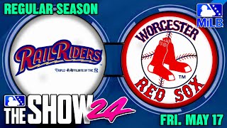 🔴 MiLB | Regular Season | Scranton Railriders @ Worcester Red Sox | MLB The Show 24 | Simulation