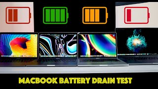 2020 MacBook Battery Drain Test / MacBook Air vs Base 13-Inch MBP vs 4 USB-C 13" MBP vs. 16 Inch MBP