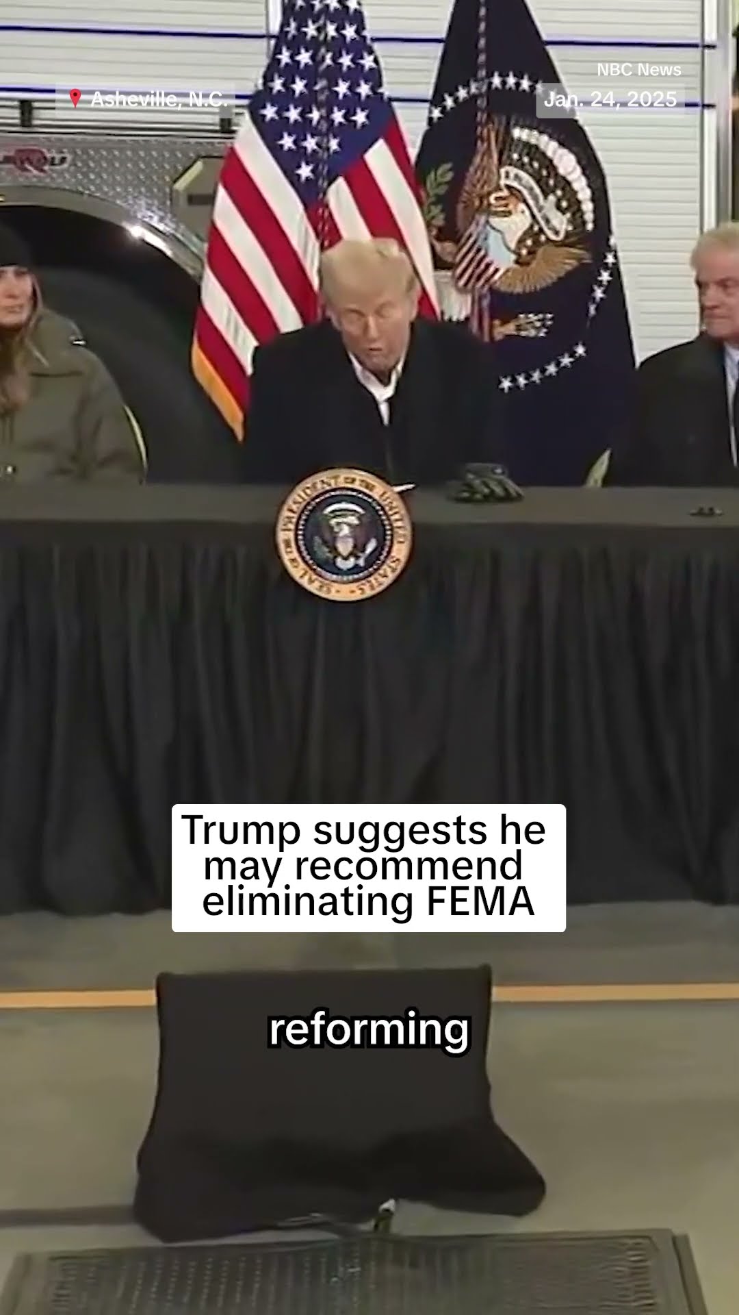 Trump says he may recommend eliminating FEMA