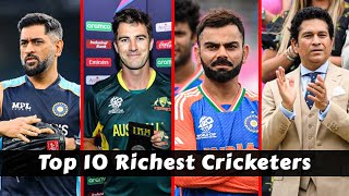 Top 10 Richest Cricketers in 2024#richpeople #viratkohli #msdhoni #PatCummins#cricket #viralvideo