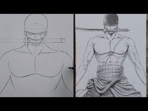 How to Draw Zoro (Full body) with ease ! | One piece | ss_art1