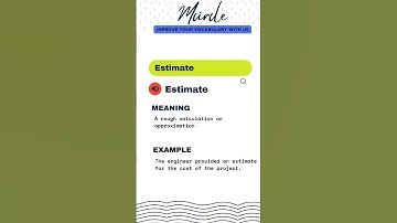 Meaning of Word  ESTIMATE #shortvideo #english #learning