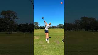 grace charis golf driver shot #golfshorts #gracecharis