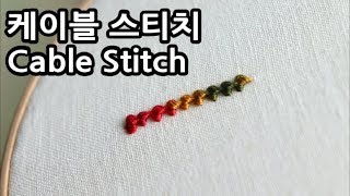 Blanczeny's French Embroidery - Cable Stitch (Palestrina Stitch)