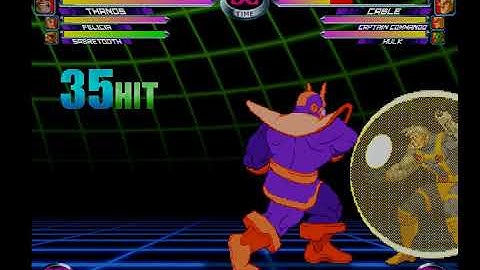 MvC2 Felicia/Thanos meterless tag combo to Bubble infinite