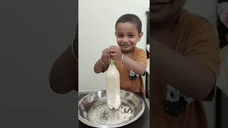 Rice Bottle Friction Trick #kidslearning#funlearning #kidsactivity#creativekids #ytshortsindia#fyp