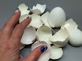RECICLADO con cascaras de HUEVO. Nueva tecnica!! eggshell recycled