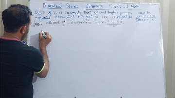 Lec#25: Binomial Series | Ex#7.3 [Q#13]| Class 11 Math | KP