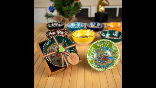 Personalized Merry Christmas Gifts Turkish Cini Bowl, Happy Holiday New Year Noel Xmas Gifts