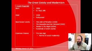 The Great Gatsby And Modernism - Youtube