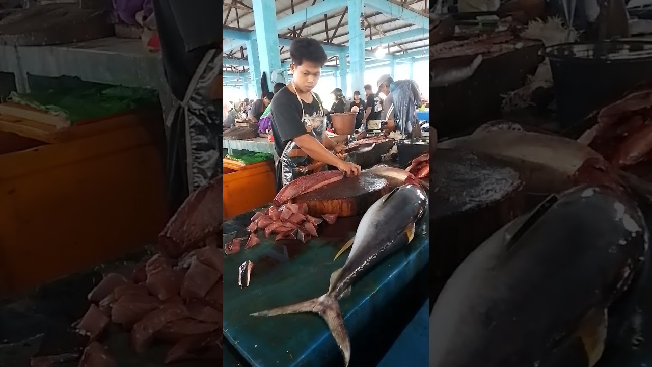 Tuna Giant Cut Live at Sorong Fish Market – Must‑See Reel!"Hashtag: