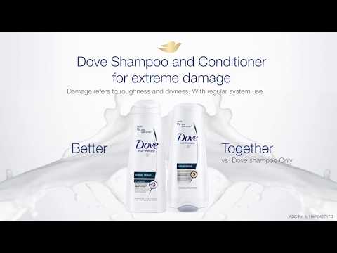 Hair damage has no match when it's up against the perfect match. together, dove shampoo and conditioner deeply nourishes your hair. repairs extreme li...