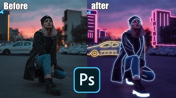 photoshop tutorial | Glowing neon Lines Effect