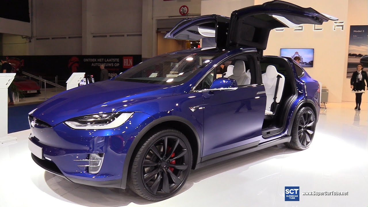 Tesla Model X Exterior And Interior Walkaround Brussels Motor Show Youtube