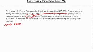 Math for Business and Applications   Ch 18 Summary Practice Test 4 to 5