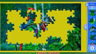 puzzle #1301 gameplay || hd colorful beauty parrots birds jigsaw puzzle || @combogaming335 screenshot 4