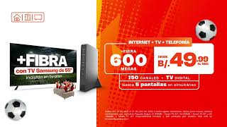 Hasta 5 pantallas conectadas con la velocidad de +Fibra