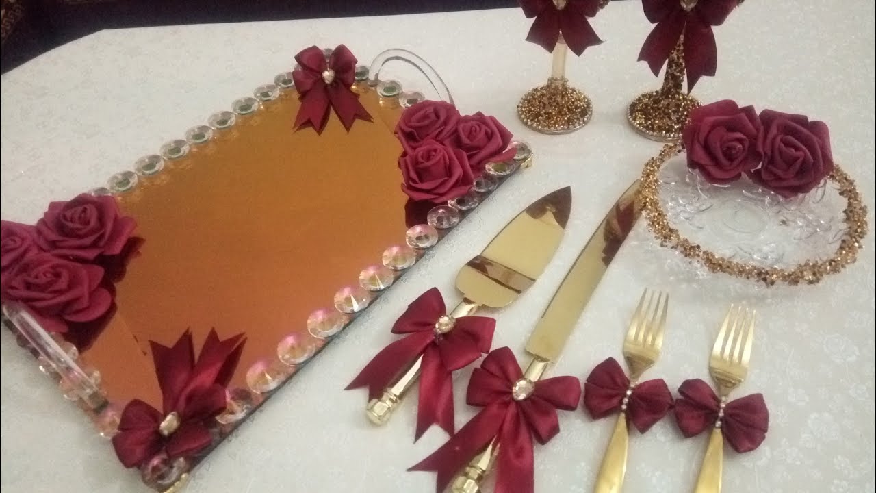 تزيين كؤووس العرسان لبغات تخدم كمشرووع مصغر .