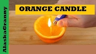 Emergency Candle From An Orange Peel - DIY Oil Lamp