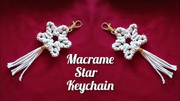 Macrame Star Keychain Tutorial | Easy steps for beginners | DIY | Boho design | Handmade #diy #craft
