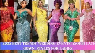 2025 Best Trending Wedding Events Asoebi Lace Gown Styles For Ladies #fashion #lifestyle #women  screenshot 4