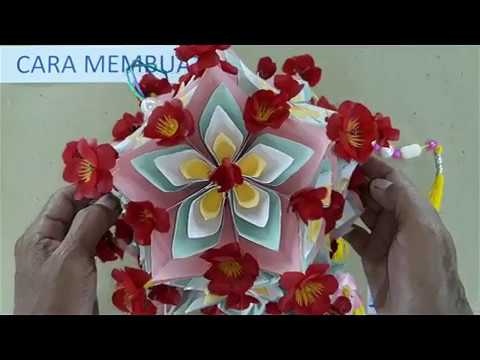 Cara Membuat Lampion Gantung Nuansa Bunga Dari Kertas Manila Part 1 Youtube