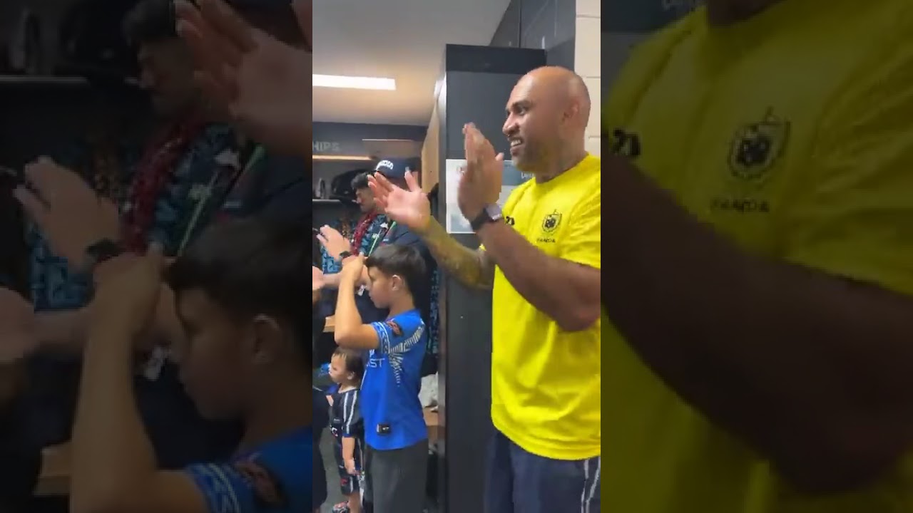 Samoan Sportstar in Toa Samoa's locker room after their 34-6 victory against Tonga 26/10/25 @Suncorp