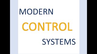 Modern Control - Chapter 7 Lecture 1
