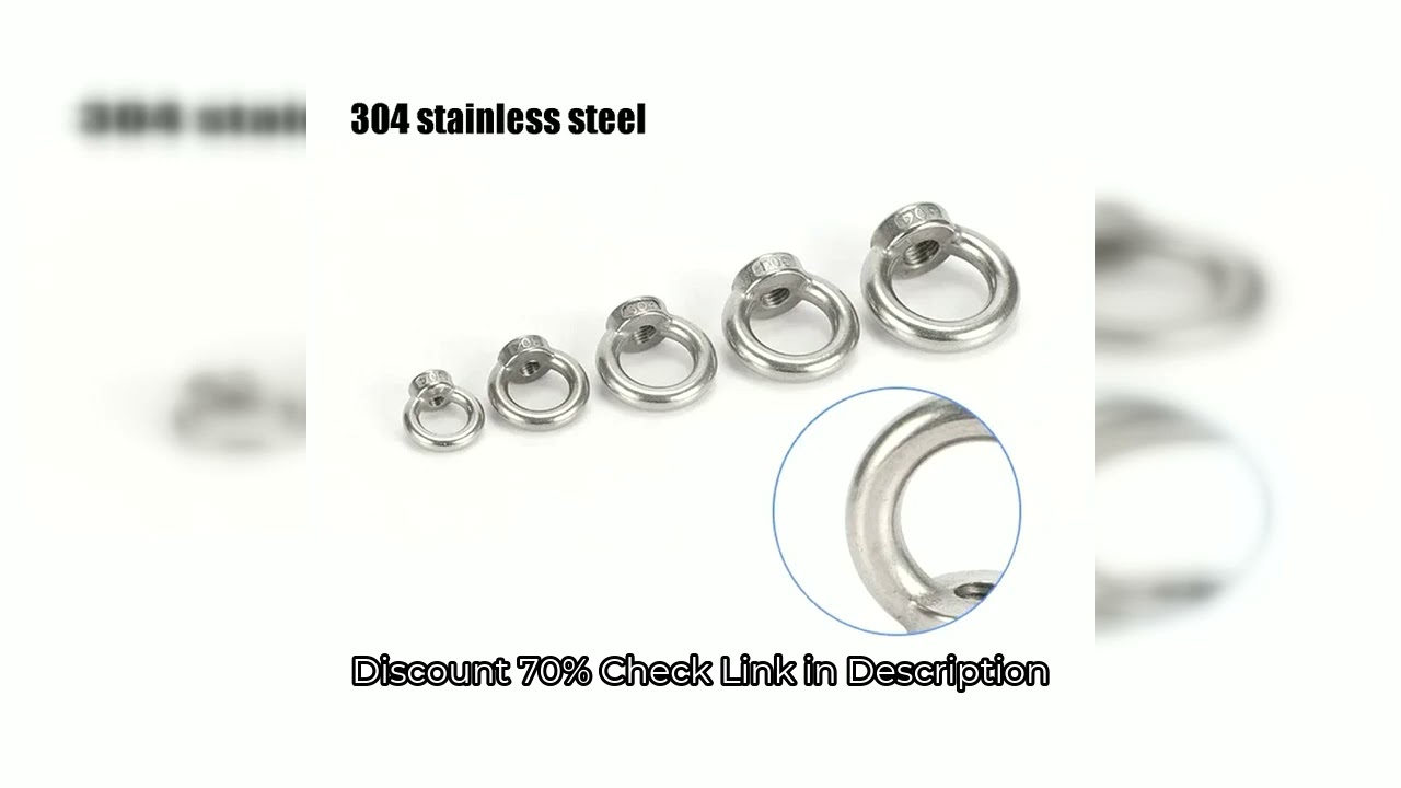304 Stainless Steel Lifting Eye Nuts/ Screw Ring Eyebolt Ring Hooking Nut M3 M4 M5 M6 M8 M10 M12 Hig
