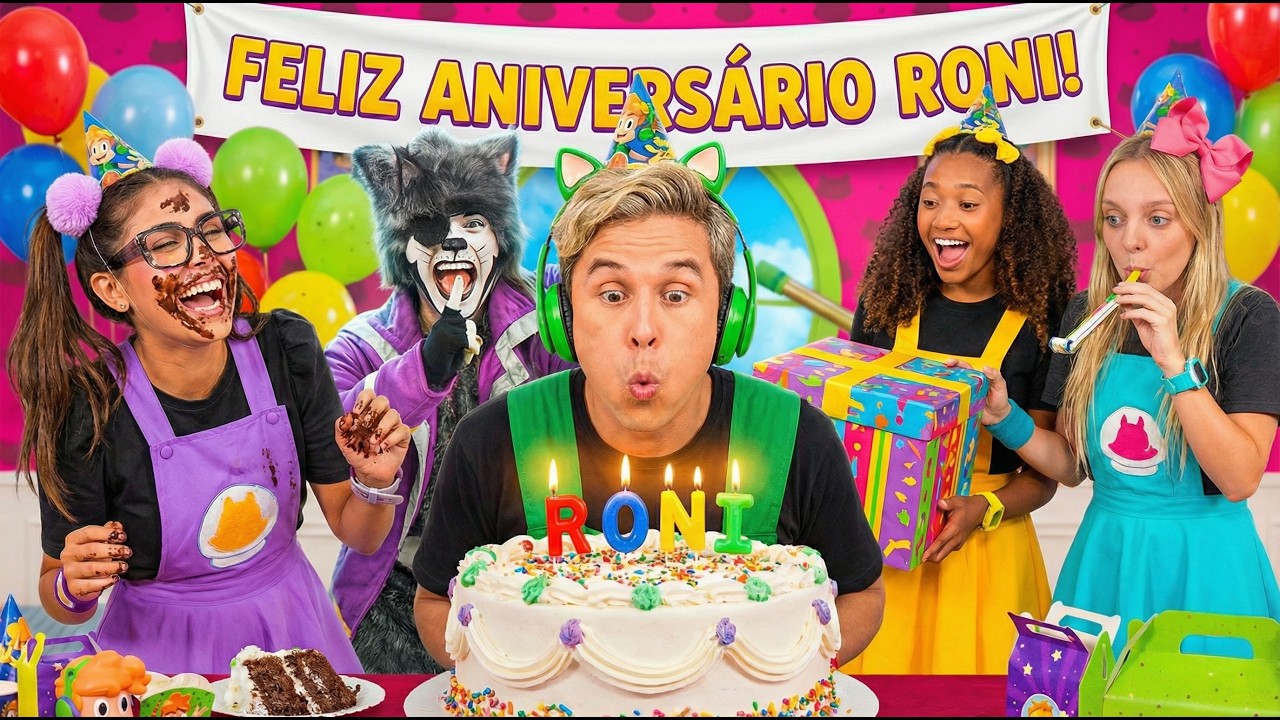 O VILÃO INVADIU O ANIVERSÁRIO DO RONI! 🎂😱 | Gato Galactico - YouTube