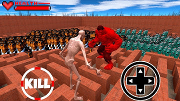 I BECAME SCP 096 VS PLANKTON VS RED HULK in Garry