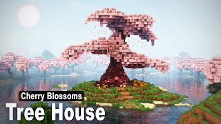 Minecraft: How to build a Cherry Tree House | Tutorial
