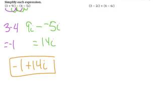 Adding and Subtracting Complex Numbers