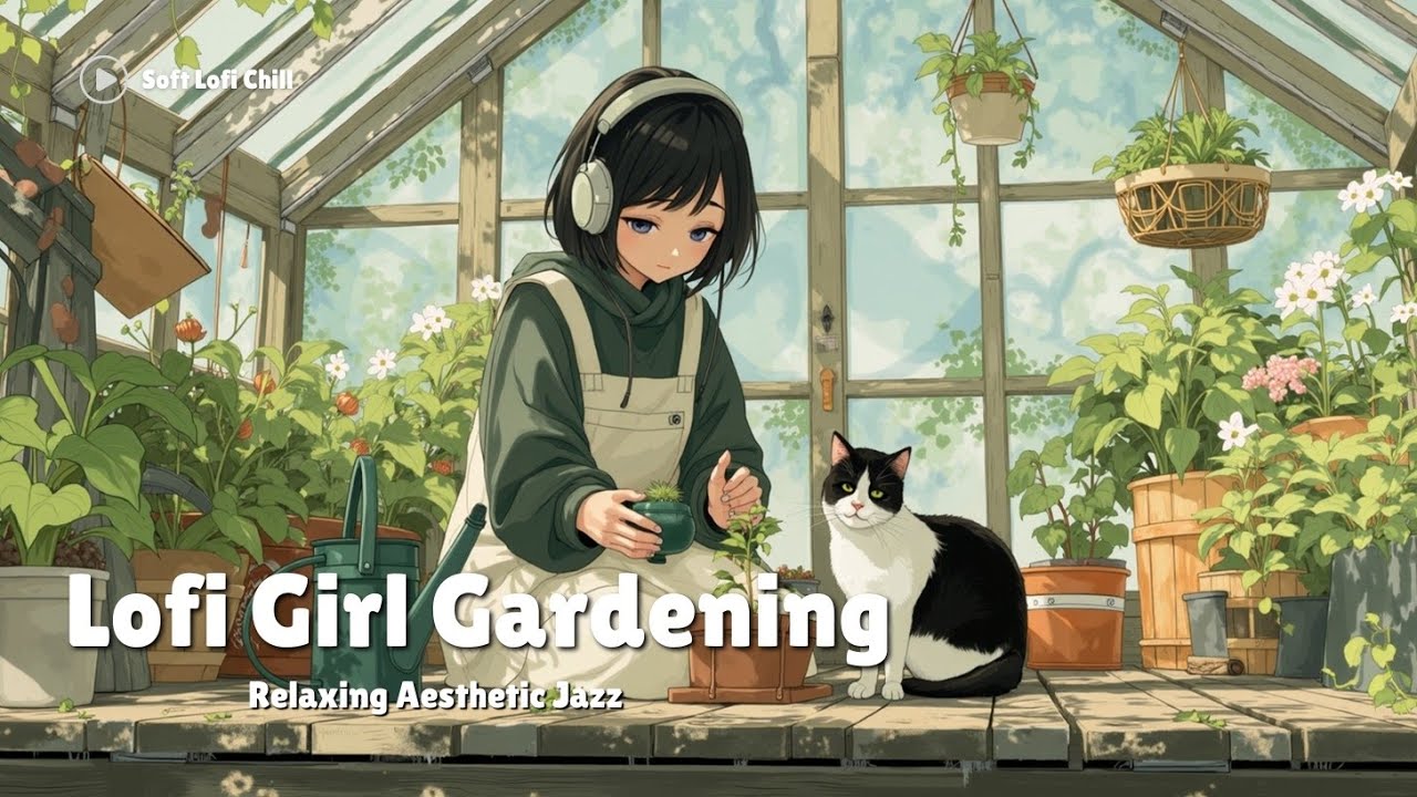 Lofi Girl Садоводство и Расслабляющие Биты ~ Релакс Эстетический Джаз Микс для Фокуса
