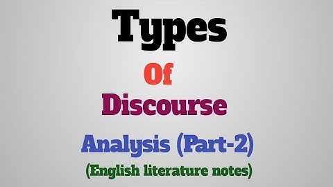 Types of discourse analysis in English literature part-2